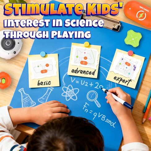 SMILESSKIDDO Science Kits for Kids | STEM Toys for Kid, Electronics Exploration Kit, Over 300 Projects, 16 Circuit Parts, STEM Toy Educational Gifts for Kid Boys Girls Ages 3 4 5 6 7 8 9 10 11 12 in Saudi Arabia