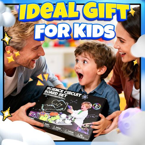 SMILESSKIDDO Science Kits for Kids | STEM Toys for Kid, Electronics Exploration Kit, Over 300 Projects, 16 Circuit Parts, STEM Toy Educational Gifts for Kid Boys Girls Ages 3 4 5 6 7 8 9 10 11 12 in Saudi Arabia