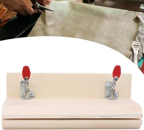 Leather Stitch Leather Sewing Clamp, Wooden Leather Holder Hand Stitch Assistant for DIY Leathercraft Belts Bags, Wooden Table Clamp Stitching Tool in Saudi Arabia