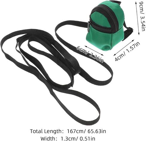 Lizard Backpack Leash Adjustable Reptile Harness with Traction Rope for Outdoor Walking Small Pets Bearded Dragon Gecko Green in Saudi Arabia