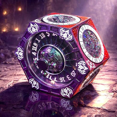 7 in 1 Metal Spinner DND Dice Set for Dungeons and Dragons RPG – Rotating D20 Roulette Top + Side Polyhedral Dials (D4 D6 D8 D10 D12 D%) – Heavy Duty Gaming Accessory Gift（Rainbow） in Saudi Arabia
