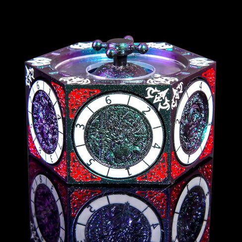 7 in 1 Metal Spinner DND Dice Set for Dungeons and Dragons RPG – Rotating D20 Roulette Top + Side Polyhedral Dials (D4 D6 D8 D10 D12 D%) – Heavy Duty Gaming Accessory Gift（Rainbow） in Saudi Arabia