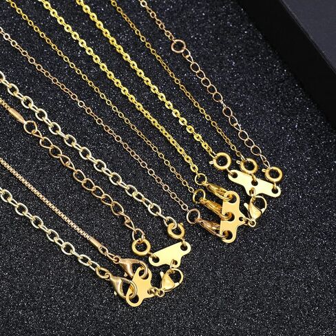 مشابك طبقات للقلادة، قطعتان من موصلات متعددة الخيوط، فاصل من الفولاذ المقاوم للصدأ للقلائد والسلاسل القابلة للتكديس، ذهبي in Kuwait