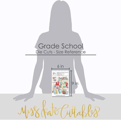 Paper Die Cuts - Grade School - Over 60 Cardstock Scrapbook Die Cuts - by Miss Kate Cuttables in Saudi Arabia