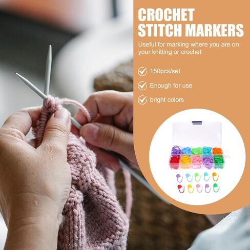 Operitacx 150Pcs Stitch Markers for Crocheting, Knitting Crochet Markers for Knitting in Saudi Arabia