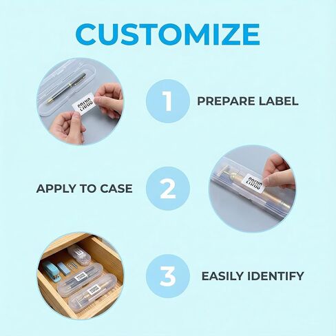YAFIYGI 2Pcs Clear Plastic Pencil Case Small Slim Hard Storage Box Long Polypropylene Container for Paint Brushes Pens Accessories Craft Item Makeup Screws Drills and Learning Supplies in Saudi Arabia
