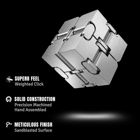 المكعب اللامتناهي | لعبة تململ معدنية ممتازة لتخفيف التوتر الحسي للبالغين الذين يعانون من اضطراب فرط الحركة ونقص الانتباه in Kuwait