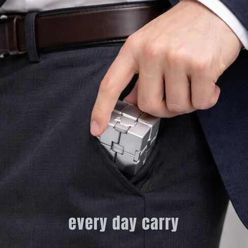 المكعب اللامتناهي | لعبة تململ معدنية ممتازة لتخفيف التوتر الحسي للبالغين الذين يعانون من اضطراب فرط الحركة ونقص الانتباه in Kuwait