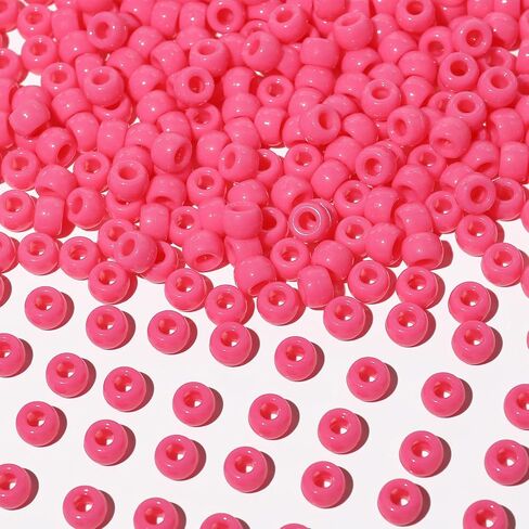 1000Pcs Multi-Colored Plastic Pony Beads Bulk for Craft,6 * 9mm Assorted Colors Hair Beads Black, red,Blue, White for Bracelets Making,Kandi Charms（Turquoise） in Kuwait