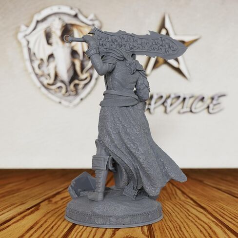 Vampire Swordsman Tabletop Unpainted Miniature Set, DND Minis for Dungeons and Dragons,Fantasy Role Playing Figurine, Great for Vampire Encounters & Gothic Theming- AS197 in Saudi Arabia