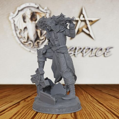 Vampire Swordsman Tabletop Unpainted Miniature Set, DND Minis for Dungeons and Dragons,Fantasy Role Playing Figurine, Great for Vampire Encounters & Gothic Theming- AS197 in Saudi Arabia
