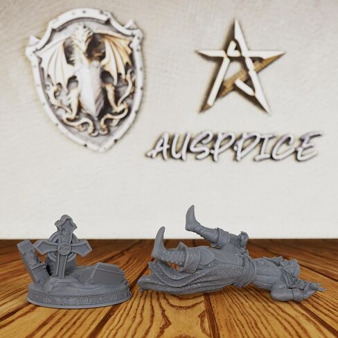 Vampire Swordsman Tabletop Unpainted Miniature Set, DND Minis for Dungeons and Dragons,Fantasy Role Playing Figurine, Great for Vampire Encounters & Gothic Theming- AS197 in Saudi Arabia
