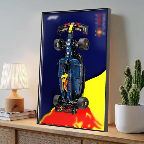 Display Case & Wall Frame for Lego F1 Speed Champions Red Bull RB20 42206 & Ferrari 42207, 50x80cm Aluminum Wall Mount Display (for Lego F1 Red Bull 42206, no Light) in Kuwait