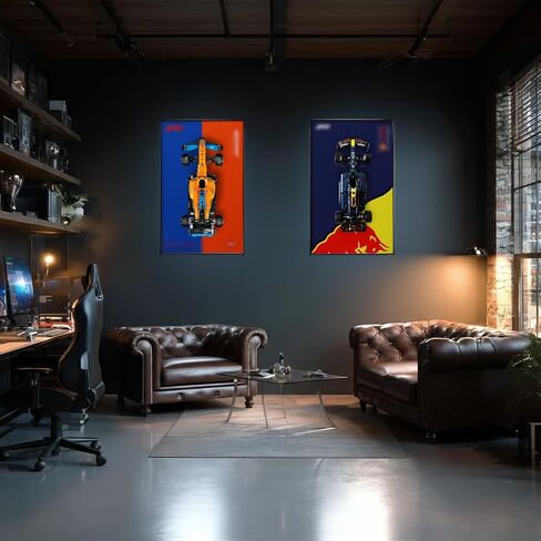 Display Case & Wall Frame for Lego F1 Speed Champions Red Bull RB20 42206 & Ferrari 42207, 50x80cm Aluminum Wall Mount Display (for Lego F1 Red Bull 42206, no Light) in Kuwait