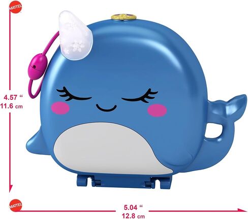Polly Pocket Playset, Travel Toy with 2 Micro Dolls & Pet Accessories, Freezin' Fun Narwhal Compact Playset in Saudi Arabia