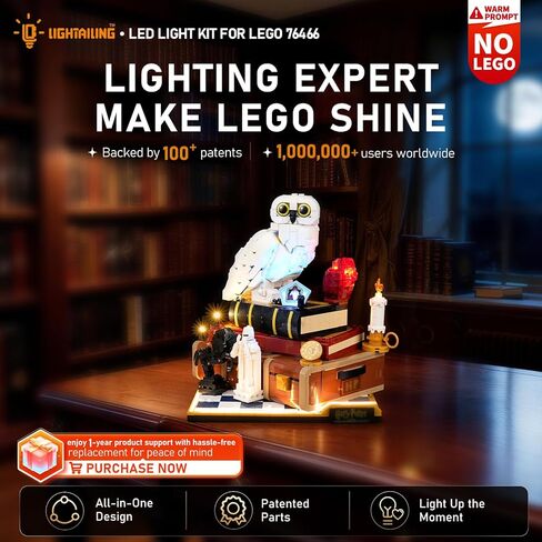 ضوء LED LIGHTAILING لحجر الساحر Lego-76466 - إصدار جامعي - سهل التركيب، أسلاك مخفية، ديكور منزلي وجاهز للهدايا (النموذج غير متضمن) in Saudi Arabia