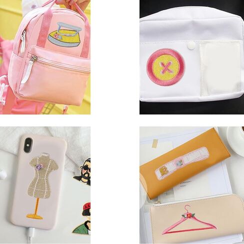 9 Pcs Clothes Hanger Sewing Patches Scissors Iron On Sewing Machine Repair for Clothing Jeans Backpacks in Saudi Arabia