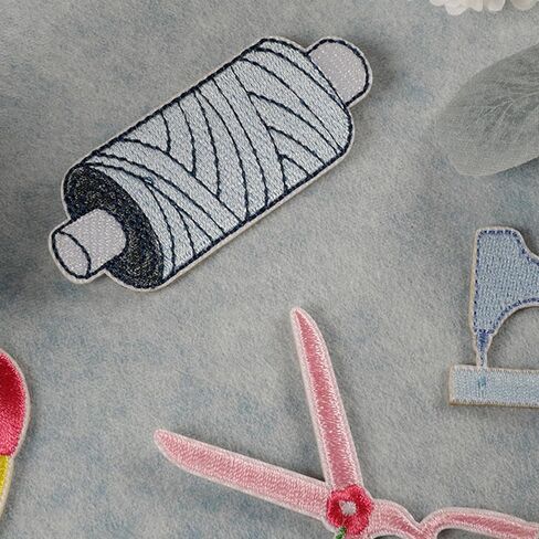 9 Pcs Clothes Hanger Sewing Patches Scissors Iron On Sewing Machine Repair for Clothing Jeans Backpacks in Saudi Arabia