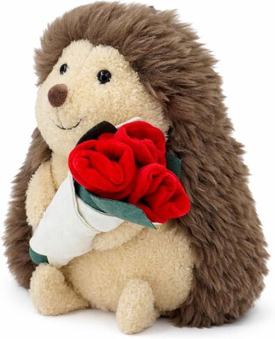 Hedgehog Plush Toy, Rose Bouquet Plush Hedgehog, Cute Stuffed Animal Doll, Valentine's Day, Birthday in Saudi Arabia