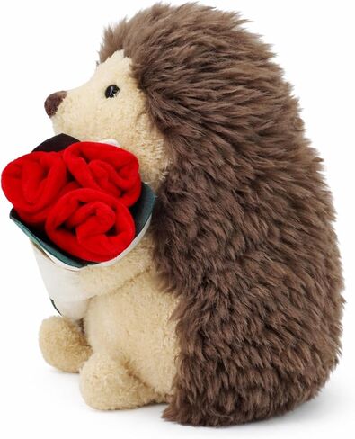 Hedgehog Plush Toy, Rose Bouquet Plush Hedgehog, Cute Stuffed Animal Doll, Valentine's Day, Birthday in Saudi Arabia
