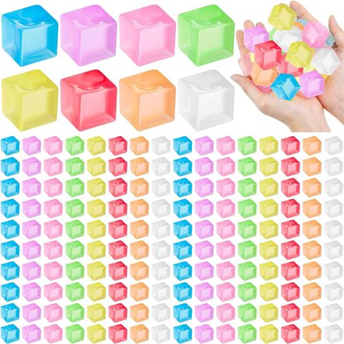 96 Pcs Mini Ice Cube Stress Balls Bulk Fidget Squeeze Square Ball Stress Relief Sensory Playthings Ice Cube for Adults Birthday Valentines Gifts Party Favor Prize Bags Box Filling, 8 Colors in Kuwait