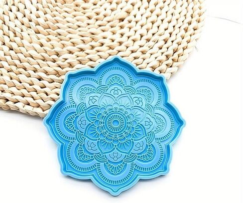 Mandala Coaster Silicone Mold Round Tray Cup Mat Epoxy Resin Casting Mould for DIY Resin Crafts Home Decoration Making Tools in Saudi Arabia