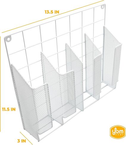 YBM Home 2232vc Ybmhomes 4 Compartment Wall Mount Pantry Organizer, Small, White in Kuwait