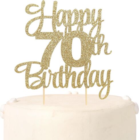 Happy 70th Birthday Cake Topper - 70th Birthday Party Decorations,70 Cake Topper,70 Anniversary Decor (70th) in Saudi Arabia