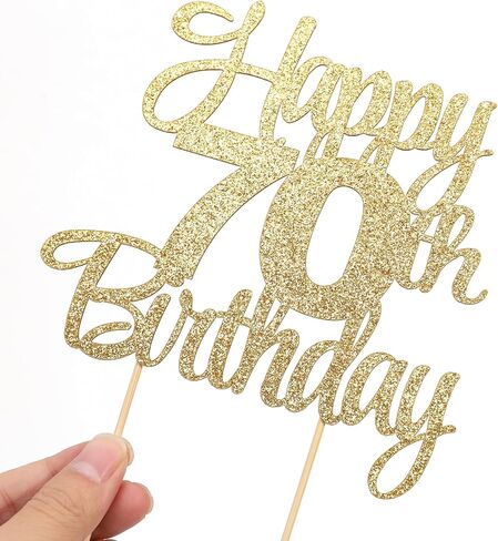 Happy 70th Birthday Cake Topper - 70th Birthday Party Decorations,70 Cake Topper,70 Anniversary Decor (70th) in Saudi Arabia