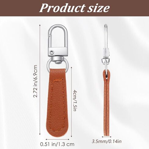 Dplolng 8 قطع من الجلد بسحاب سحب، سحاب يسحب مقبض جلدي بديل سحر قابل للفصل، سحابات بديلة قابلة للفصل، علامات سحب للأمتعة وحقائب الظهر والسترات والمحافظ وحقائب اليد، متعدد الألوان in Kuwait