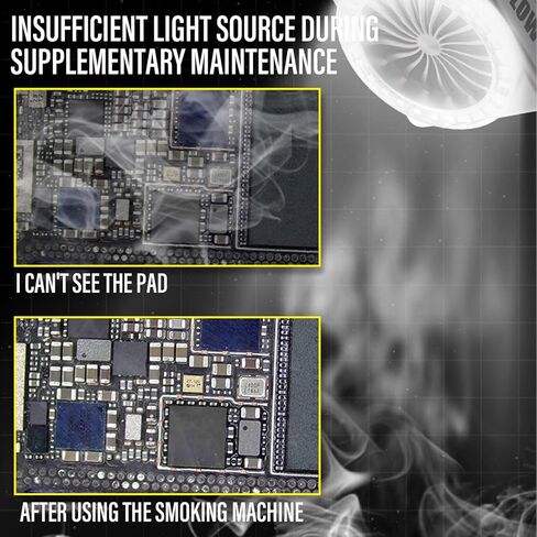 Powerful Elimination Exhaust Fan with Light for Use Microscope&Phone PCB Repair Clear Observation Home Office in Saudi Arabia