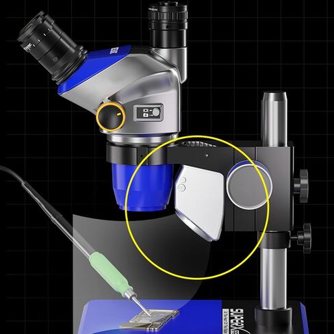 Powerful Elimination Exhaust Fan with Light for Use Microscope&Phone PCB Repair Clear Observation Home Office in Saudi Arabia