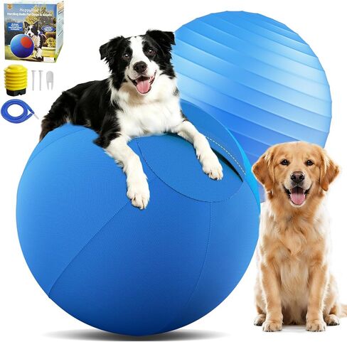 كرة الرعي للكلاب مقاس 25 بوصة من Happypaw - مقاومة معززة للمضغ ومواد شديدة التحمل، لعبة متينة للكلاب، معدات خفة الحركة للرعاة الأستراليين والماشية والكولي الحدودية والسلالات الصغيرة والمتوسطة in Kuwait