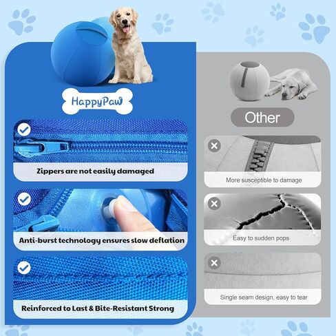 كرة الرعي للكلاب مقاس 25 بوصة من Happypaw - مقاومة معززة للمضغ ومواد شديدة التحمل، لعبة متينة للكلاب، معدات خفة الحركة للرعاة الأستراليين والماشية والكولي الحدودية والسلالات الصغيرة والمتوسطة in Kuwait