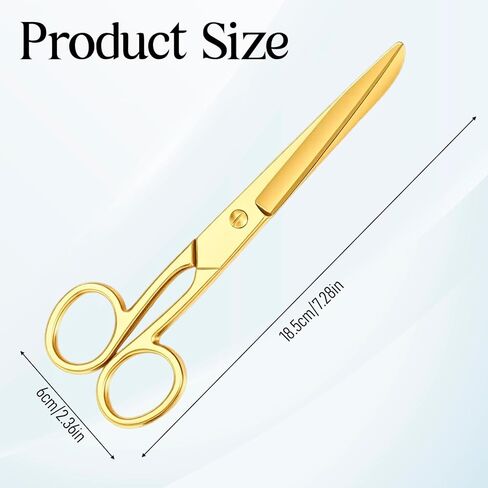 Gold Scissors 7inch Gold Scissors for Office Desk Vintage Craft Tailor, All Purpose Stainless Steel Professional Dressmaker Shears for Office Desk School Home in Saudi Arabia