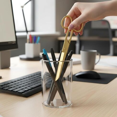 Gold Scissors 7inch Gold Scissors for Office Desk Vintage Craft Tailor, All Purpose Stainless Steel Professional Dressmaker Shears for Office Desk School Home in Saudi Arabia