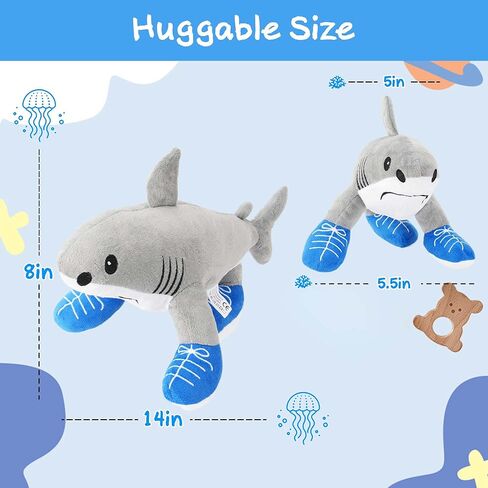 Italian Brainrot Plush Toy, 14 Inch Tralalero Tralala Plushies Toys, Soft Stuffed Funny Meme Animals Dolls Christmas Toys Gifts for Kids Boys Girls in Saudi Arabia