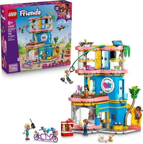 LEGO Friends Heartlake City Friends Club House Building Toy for Girls & Boys - Pretend Play Set for Kids, Ages 8+ - W/5 Minidolls, 3 Toy Animals, & Accessories - Gift Idea for Birthdays - 42689 in Saudi Arabia