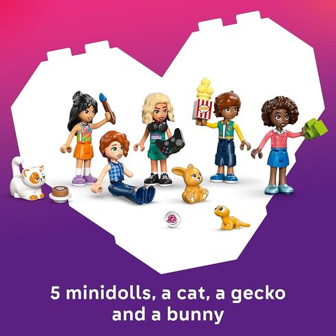 LEGO Friends Heartlake City Friends Club House Building Toy for Girls & Boys - Pretend Play Set for Kids, Ages 8+ - W/5 Minidolls, 3 Toy Animals, & Accessories - Gift Idea for Birthdays - 42689 in Saudi Arabia