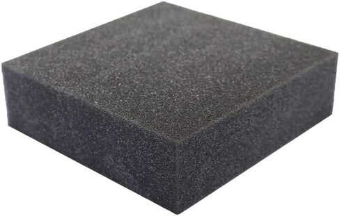 FoamRush 4" x 18" x 23" Charcoal High Density Upholstery Foam Cushion, Upholstery Sheet, Foam Padding, Seat Replacement, Wheelchair Seat & Chair Cushion Replacement, Square, Made in USA in Saudi Arabia