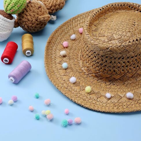 200 Pcs Cat Pom Pom Balls 0.5 Inch & 0.4 Inche Extra Large Sparkle Interactive Cat Ball Toy Assorted Color Flash Ball for Exercise and Entertainment in Kuwait