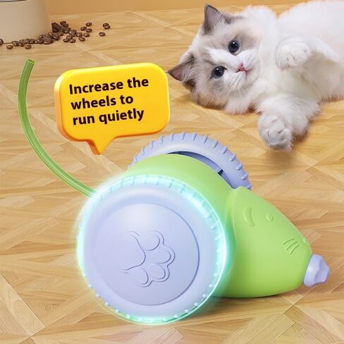 Interactive Cat Toys for Indoor Cats, Kitten Toys Like a Mouse, Rechargeable Cat Mouse Toy with Tail & Lights, Cat Toys for Bored Indoor Adult Cats, Automatic Cat Toy for Enrichment Exercise in Saudi Arabia