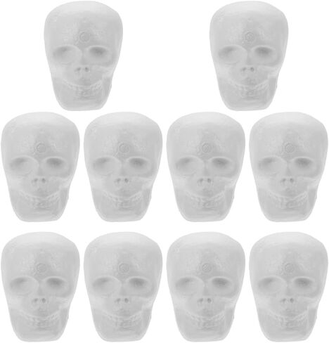 SUPVOX 10Pcs Ghost Head Pendant Foam Skulls DIY Craft Supplies Blank Painting Halloween Decorations for Kids Festival Party in Saudi Arabia