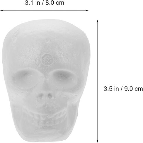 SUPVOX 10Pcs Ghost Head Pendant Foam Skulls DIY Craft Supplies Blank Painting Halloween Decorations for Kids Festival Party in Saudi Arabia