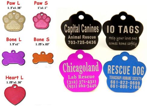 Laser Etched Bulk Lot Pet ID Tag for Dog & Cat Shelters, Rescues, Non Profits Org. and Special Events (Lot of 100) in Saudi Arabia