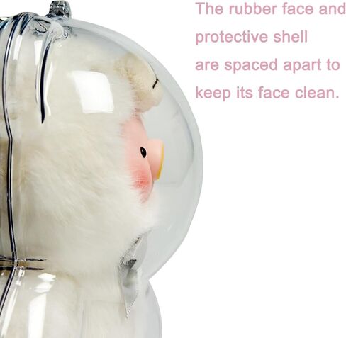 Protective Case Compatible with Lulu The Piggy Vintage Teddy Shop Joyful Time Series Display Box Cover and Silicone Strap White（Doll Not Include） in Saudi Arabia