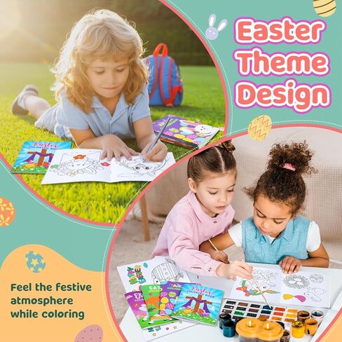 Sinload 48 Pcs Easter Coloring Books Bulk for Kids Egg Basket Stuffer Gifts Easter Activity Book for Creative Educational Art School Classroom Activity Party Supplies in Saudi Arabia