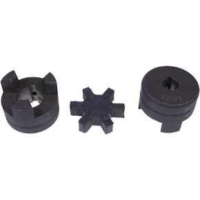 ZTUOAUMA 1/2'' to 7/8'' L075 Flexible 3-Piece L-Jaw Coupling Coupler Set with Buna-N NBR Rubber Spider for Log Wood Splitter Hydraulic Equipments