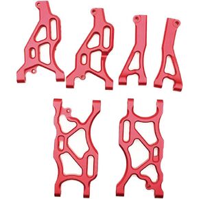 Alloy Front Upper Lower Suspension Arm and Rear Suspension Arm Set for Arrma Typhon 6S Felony Infraction Limitless Upgrade Part (Red)