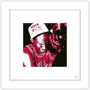 Trends International Gallery Pops Michael Jordan - 1991 Championship Trophy Wall Art Wall Poster, 12.00" x 12.00", Black Frame Version